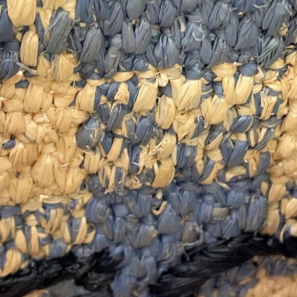 LOEWE Loewe Font Tote Size Small Raffia Natural/Light Blue ALF1B59X16 - Picture 6 of 13